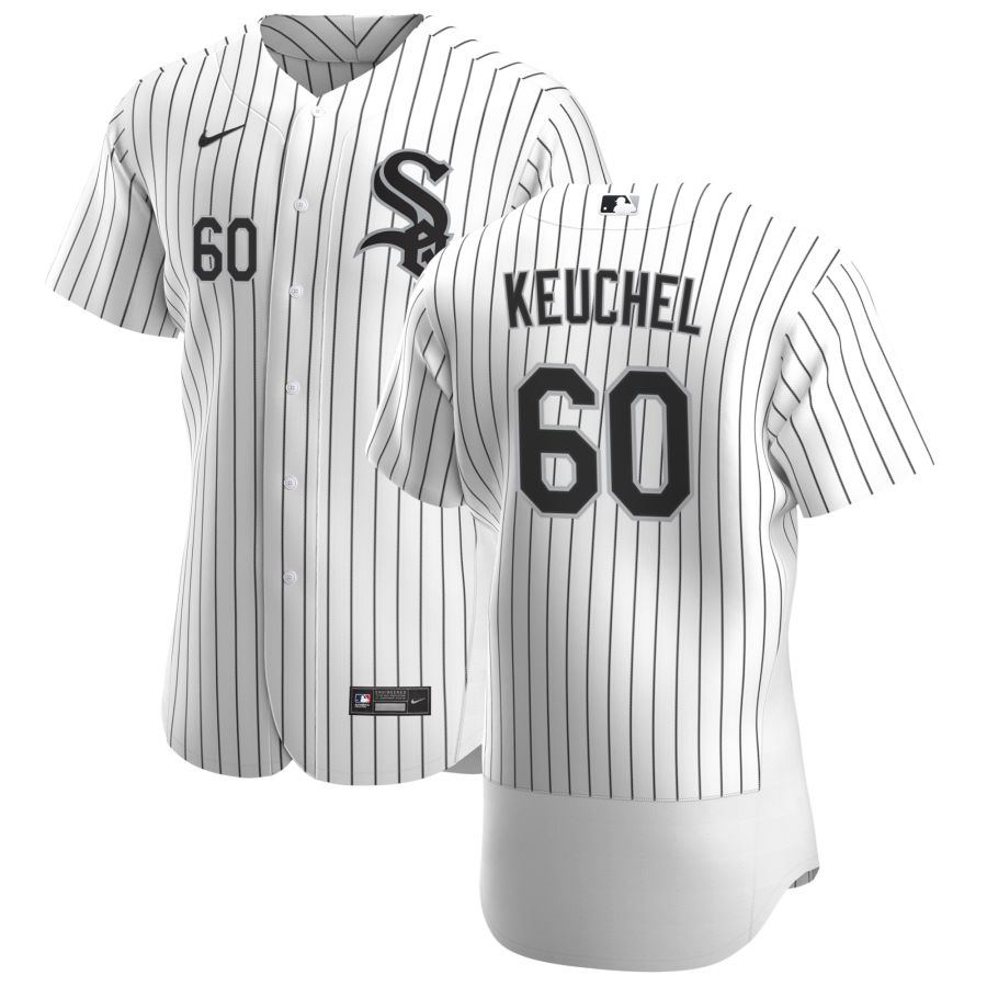 Chicago White Sox 60 Dallas Keuchel Men Nike White Home 2020 Authentic Player MLB Jersey
